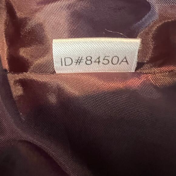 Ann Taylor LOFT Burgundy Velvet Brocade Military Jacket – Women’s Size 8 - Picture 5 of 6